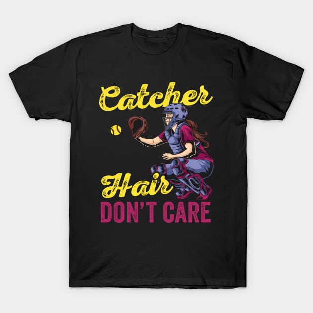 Softball Catcher T-Shirt by CreativeGiftShop